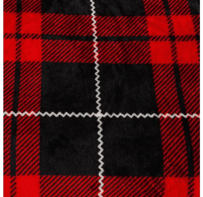 Mikroplyšová deka ALBURY, červená Rozmer: 160 x 200 cm