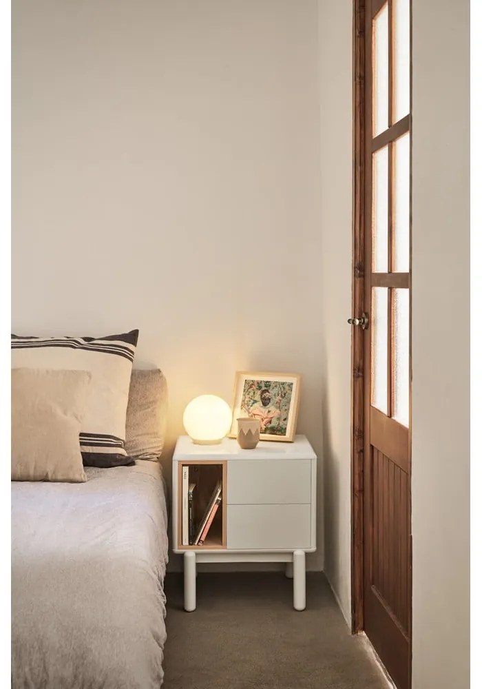 Krémový nočný stolík Corvo – Teulat