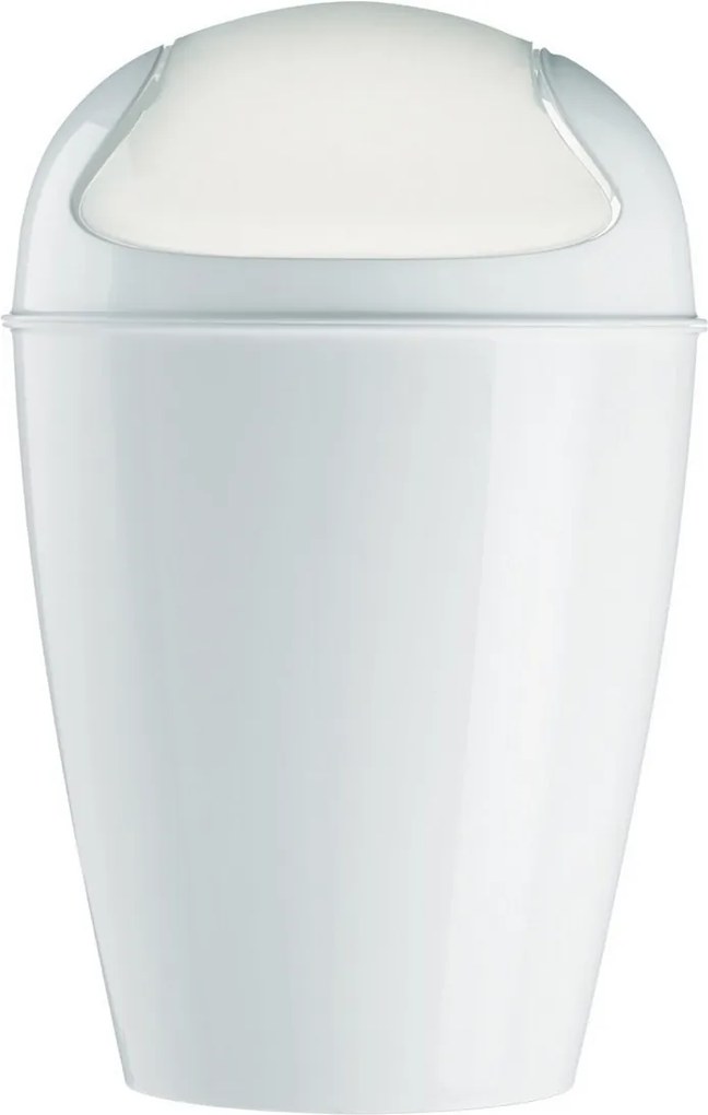 Koziol Stolný kôš s poklopom Dell XXS biela, 12,7 x 12,7 x 18,7 cm