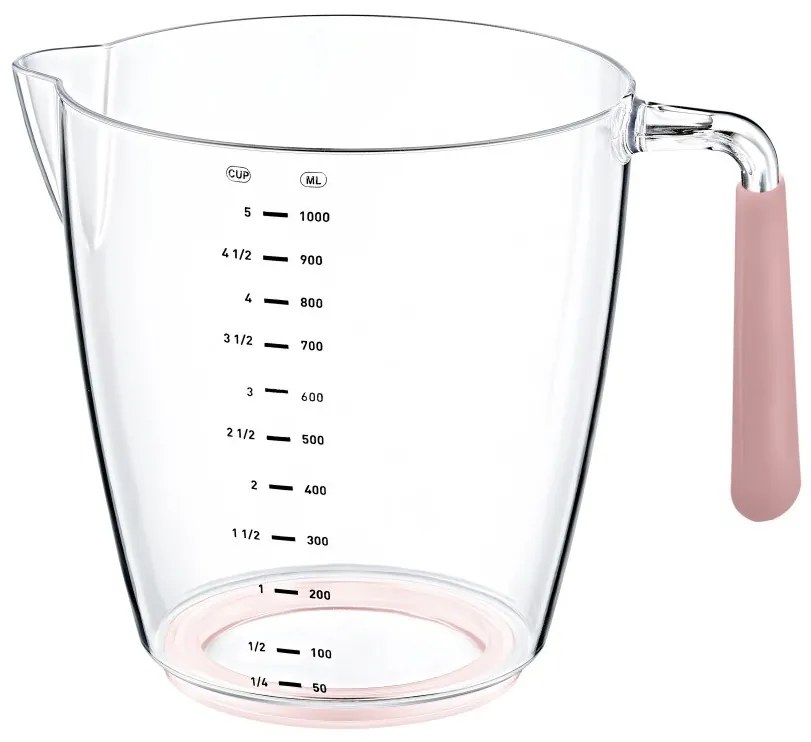 Plastová odmerka 1 l ružová