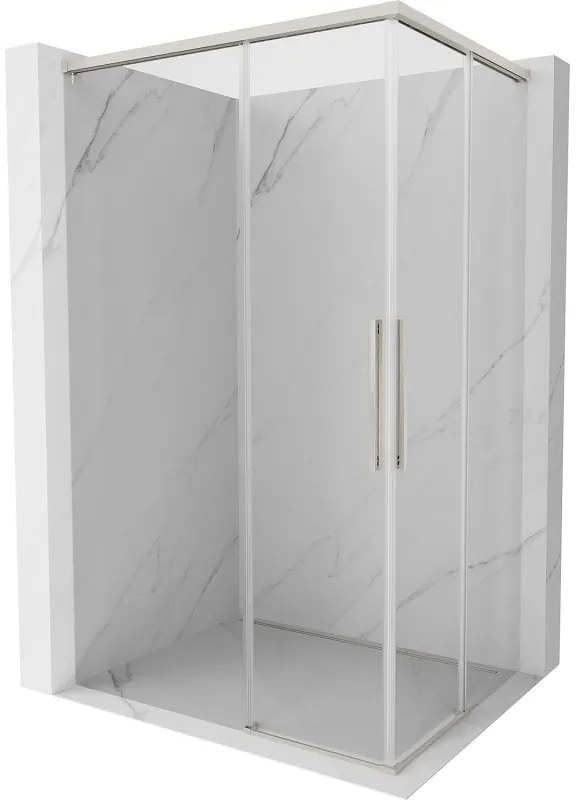 Mexen Rox, Duo posuvný sprchový kút 95 x 75 cm, 8mm číre sklo, oceľový profil, 8C2D-095-075-97-00