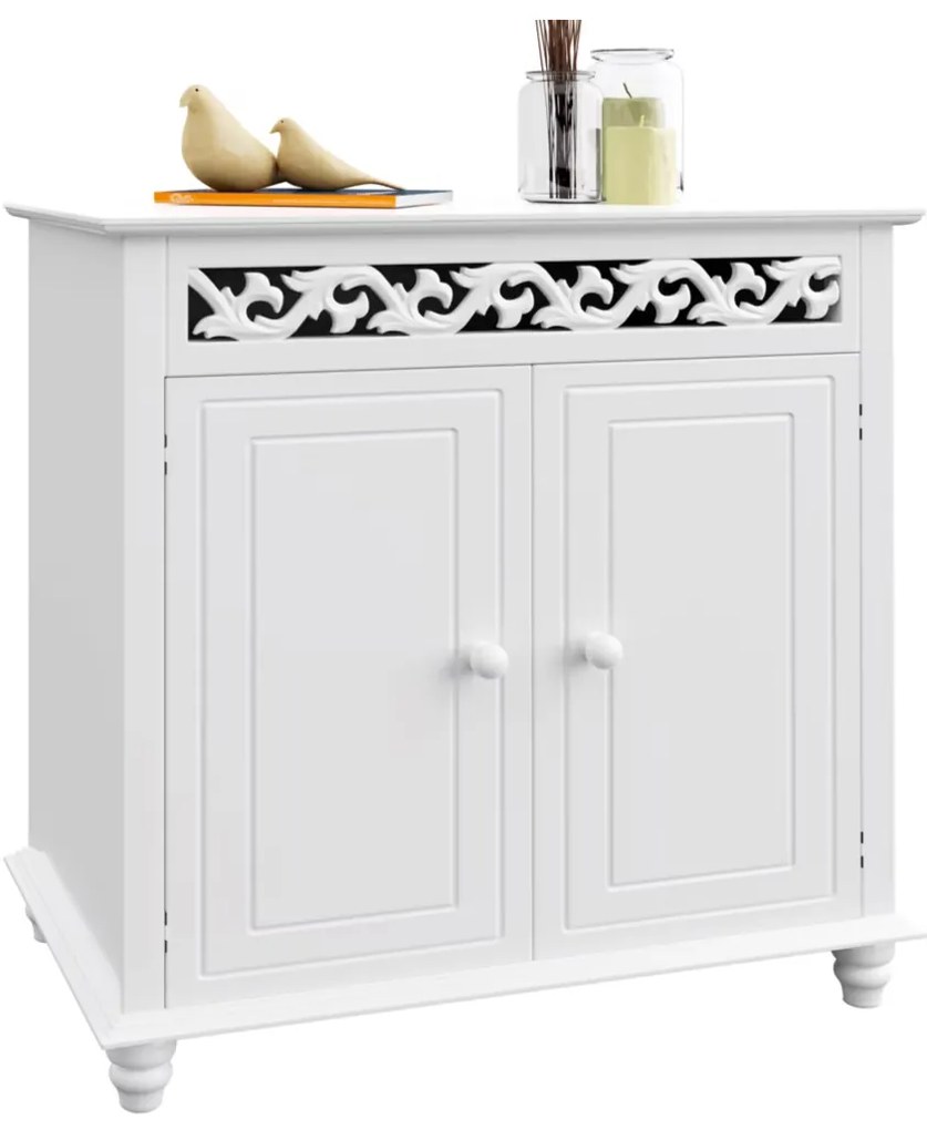 Komoda JERSEY, 76 x 65 x 35 cm, biela Casaria