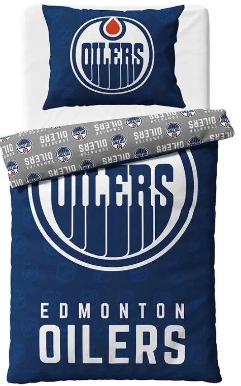 NHL Hokejové obliečky Edmonton Oilers Shields 140x200/70x90 cm