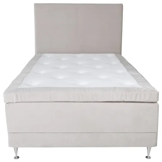 Vansbro 120 polohovateľná boxspring posteľ béžový zamat čelo Alvik