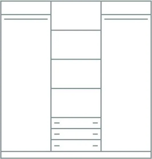 Šatníková skriňa Greta, dub truflový