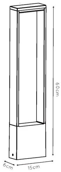 Lucide 28857/61/30 - LED Vonkajšia lampa GOA LED/10W/230V IP54