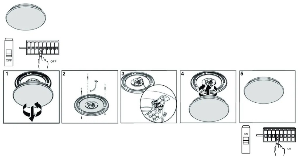 TOP LIGHT Svetlo stropné DUNAJ K 50, Biela