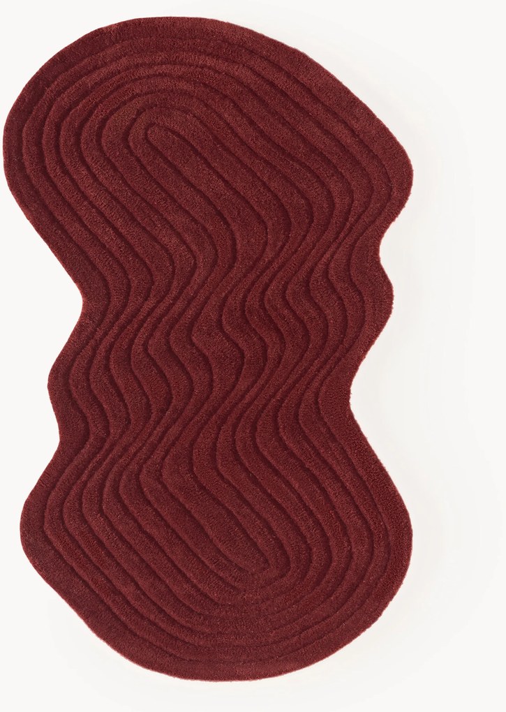 Ručne tuftovaný vlnený koberec v organickom tvare Aliza