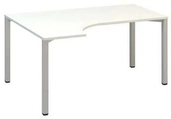 Ergo kancelársky stôl Alfa 200, 180 x 120 x 74,2 cm, ľavé vyhotovenie, dezén biela, RAL9022