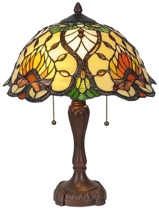 Stolná lampa do obývačky vitráž Ø46*64