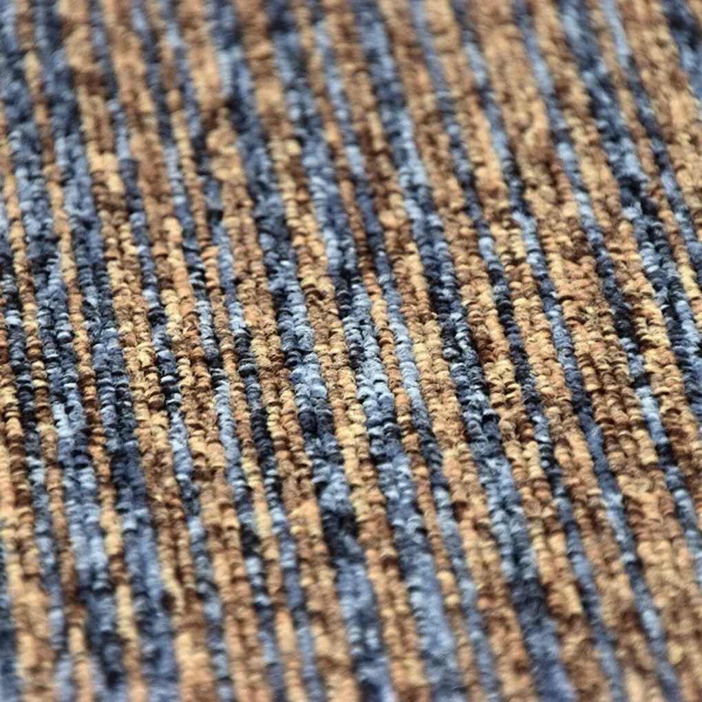 Tapibel, Kobercový štvorec Coral Lines 60309-50 hnedo-šedý 50 x 50 cm, chodba / predsieň