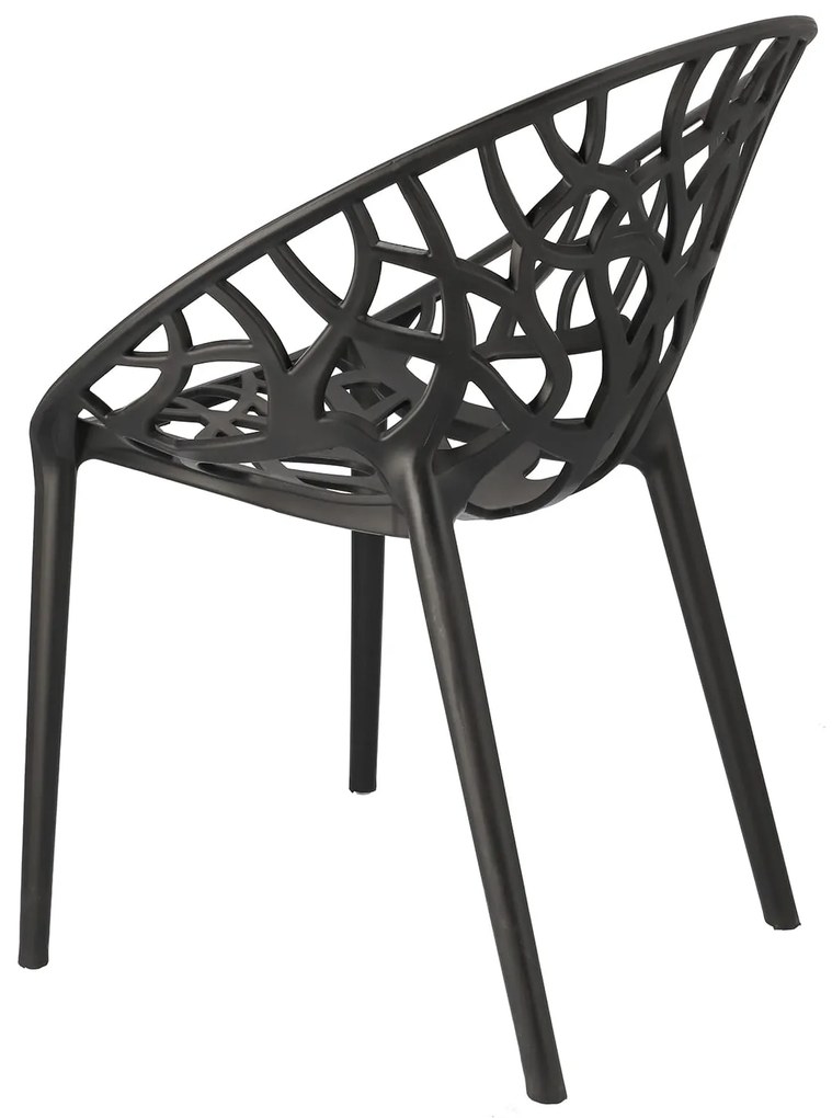 Dekorstudio Balkónové sedenie ALBERO čierne - 2x stolička + 1x stôl