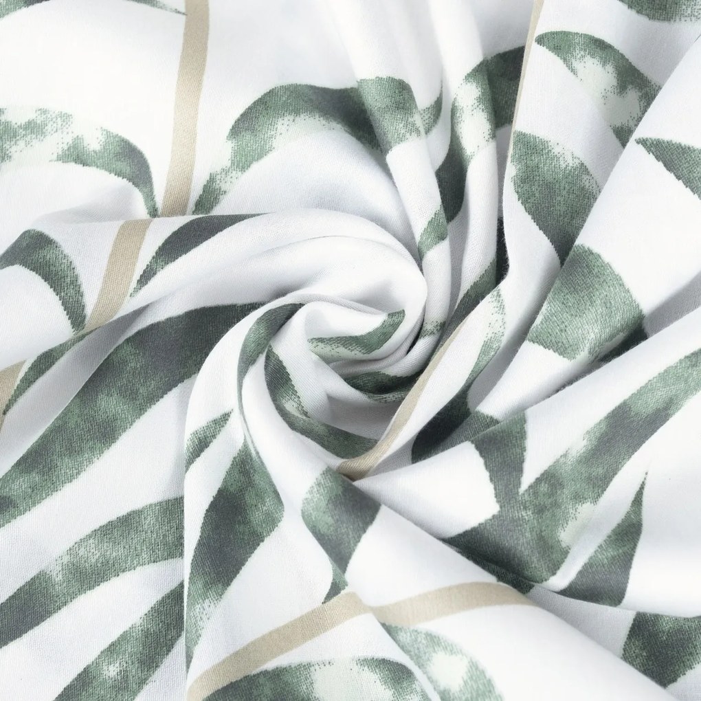 Matex Saténové obliečky Tropické lístie, 140 x 200 cm, 70 x 90 cm