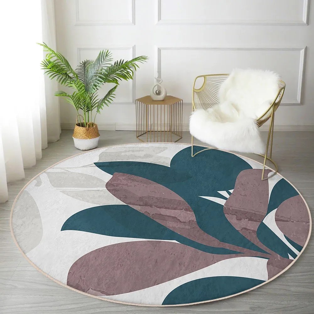 Prateľný okrúhly koberec vhodný pre robotické vysávače ø 80 cm Comfort – Mila Home