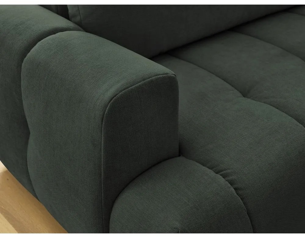 Zelená rozkladacia/s úložným priestorom rohová pohovka (pravý roh/do L) Fuji – Bobochic Paris