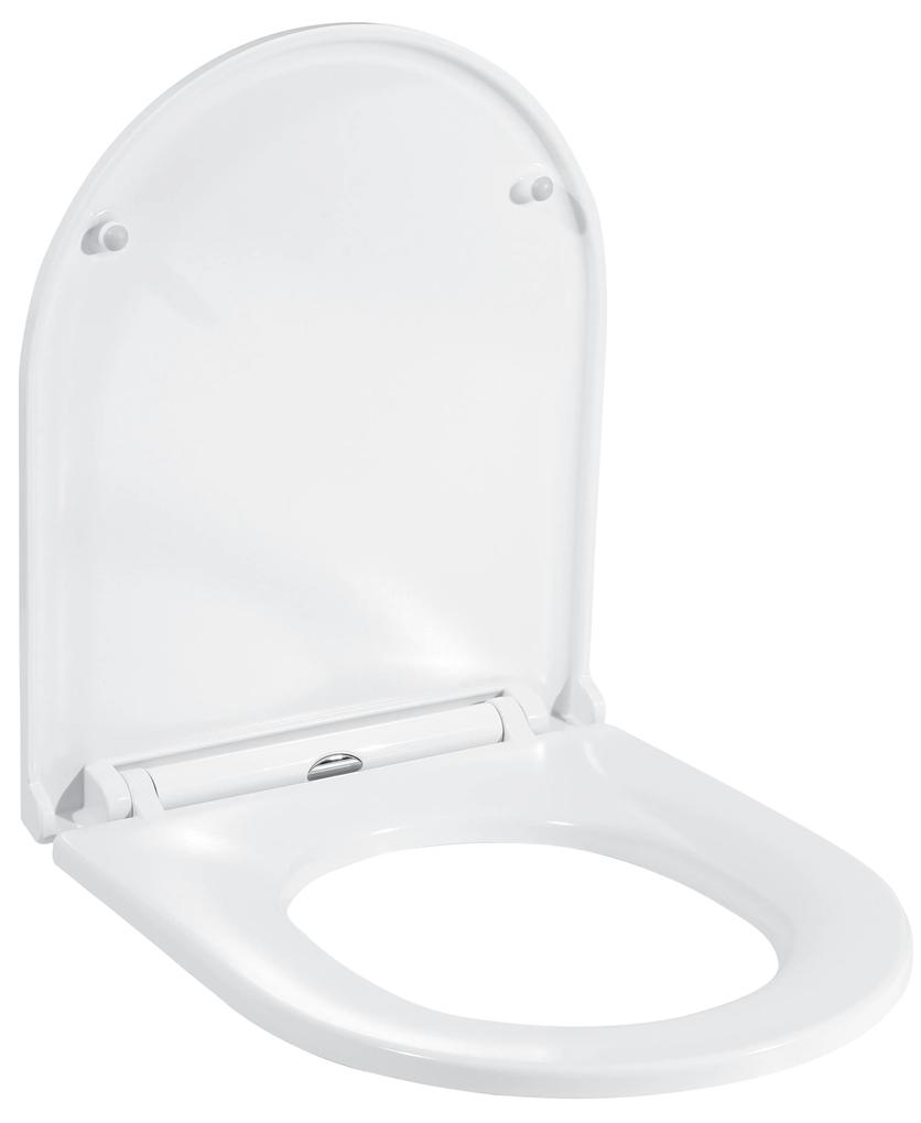 Cerano Puerto, WC misa Rimless 500x350x290 mm + WC doska so spomaľovacím mechanizmom Seggio, biela lesklá, CER-CER-417851