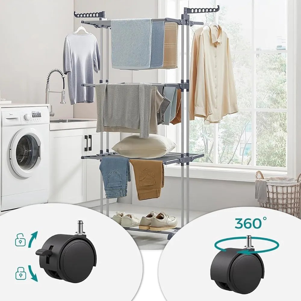 Viacposchodový sušiak na bielizeň