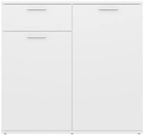 vidaXL Komoda biela 80x36x75 cm drevotrieska-