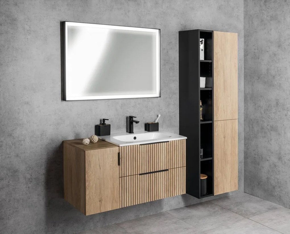 Sapho Sapho, ESPACE skrinka 35x172x32cm, 2x dvierka, ľavá/pravá, dub cuneo, ESC230-2525