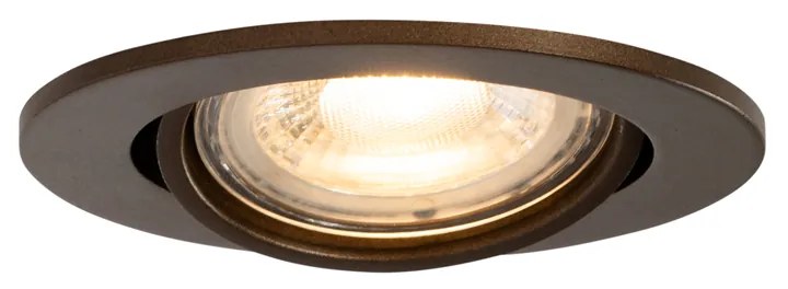 Inteligentné zapustené bodové svietidlo tmavý bronz naklápacie vrátane Wifi GU10 50mm - Cisco