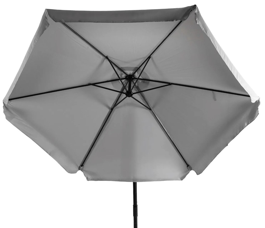 Záhradný slnečník Akron 300 cm sivý