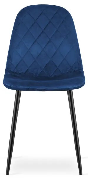 Set troch jedálenských stoličiek ASTI zamat granátové (čierne nohy) (3ks)