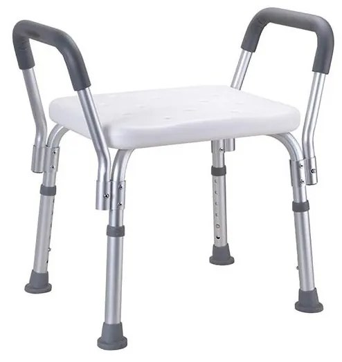 Stolička 55,5x56 cm strieborná/biela