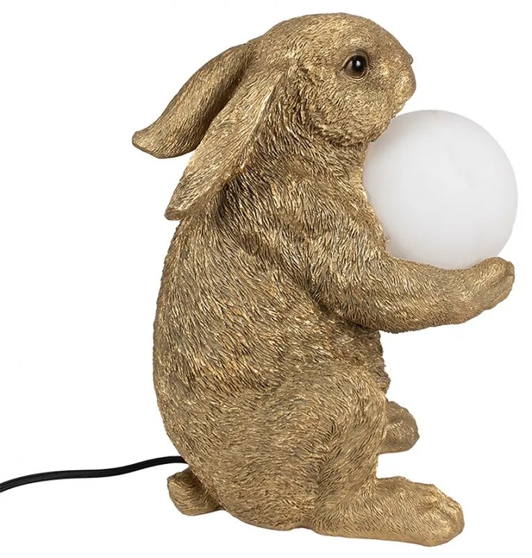 Detská zlatá stolná lampa ZAJAC 35*27