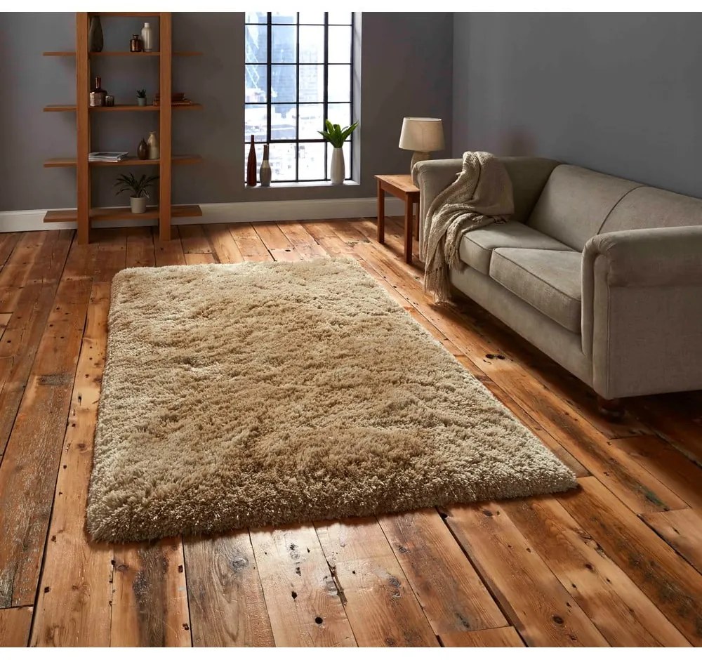 Béžový ručne tuftovaný koberec Think Rugs Polar PL Beige, 60 × 120 cm