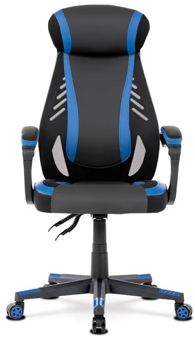 BONTEC Herné kreslo, hojdací mechanizmus, čierna ekokoža, KA-Y213 BLUE Farba: Šedá