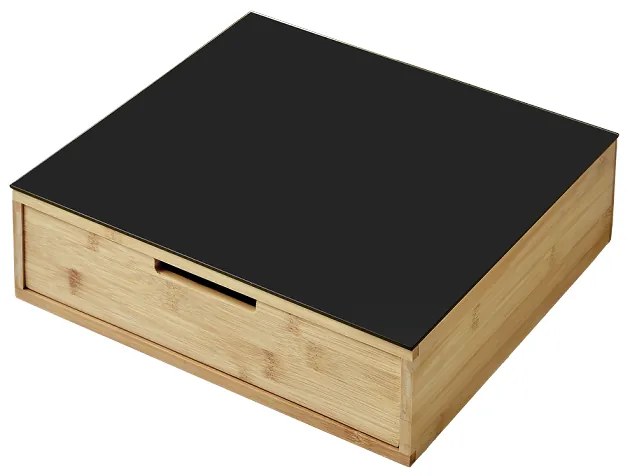 Kesper Stojan na kanvicu so zásuvkou, Organizér na čaj / kávové kapsule, čierne sklo