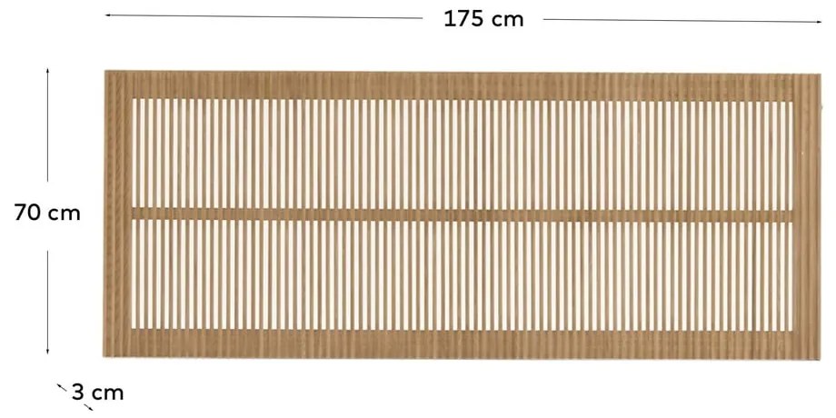 Čelo postele z jaseňového dreva 175x70 cm Beyla - Kave Home
