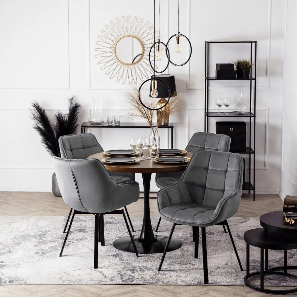 PROXIMA.store - Otočné jedálenské kreslo LUNA FARBA: hnedá