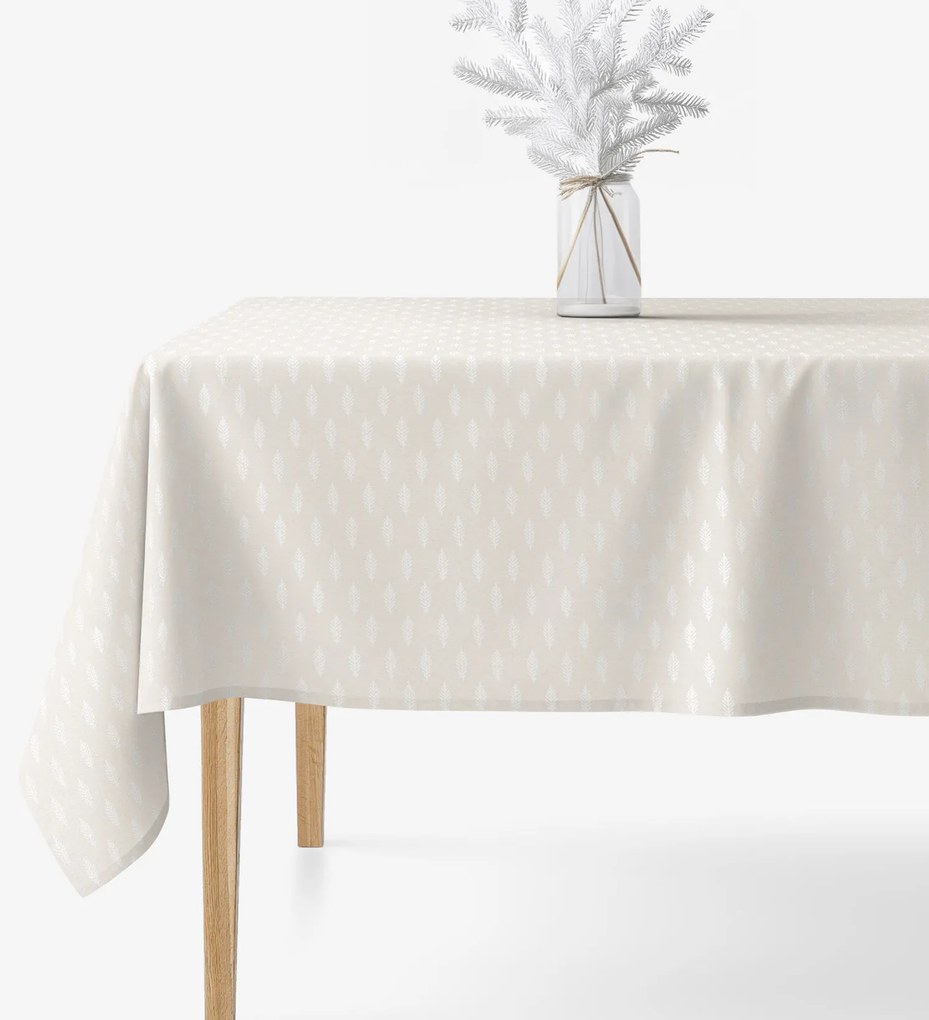 Goldea hranatý obrus natura – vetvičky na režnej 80 x 80 cm