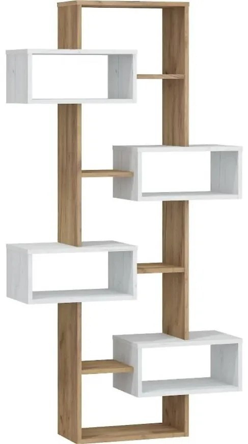 Regál RIO craft biela/zlatý