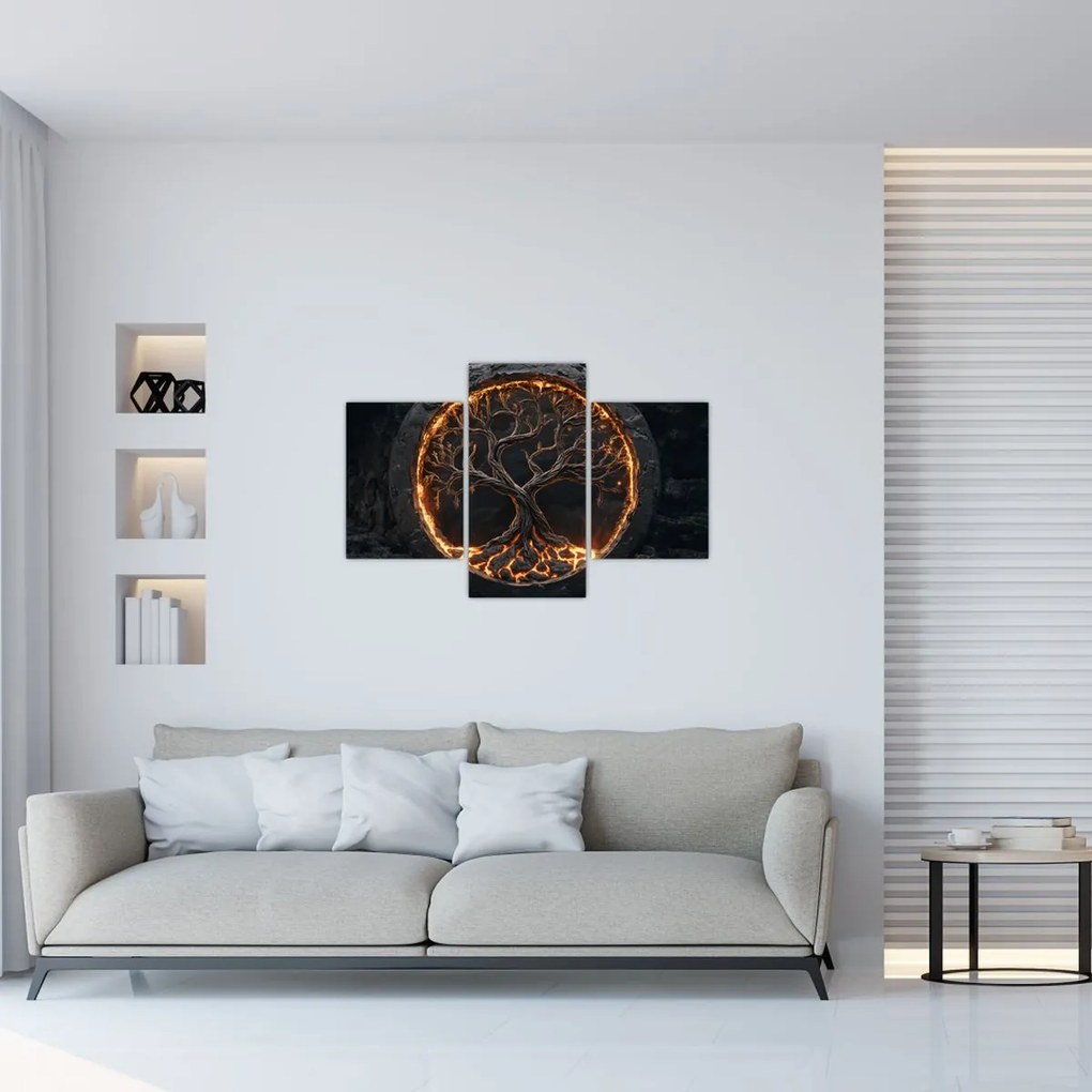 Obraz – Strom života v láve I. (90x60 cm)