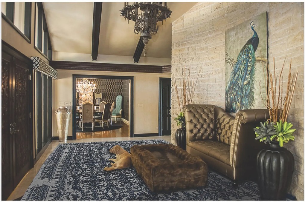 Ručne viazaný kusový koberec Diamond DC-JK 7 Silver / denim, 365x550, šedá, chodba / predsieň, Diamond Carpets India