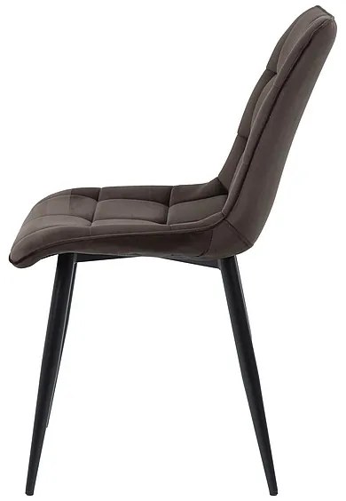 Jedálenská stolička Chic Velvet, hnedá / čierna