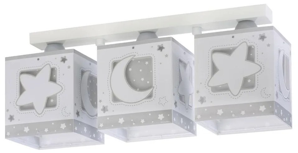 Dalber 63233NE - Detské stropné svietidlo MOONLIGHT 3xE27/60W/230V PI379