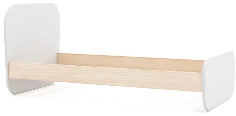 Biela detská posteľ v dekore borovice s roštom 90x190 cm Esteban – Marckeric
