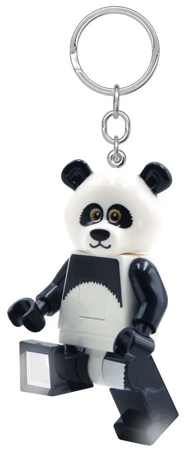 Čierno-biela kľúčenka so svietidlom Iconic Panda – LEGO®