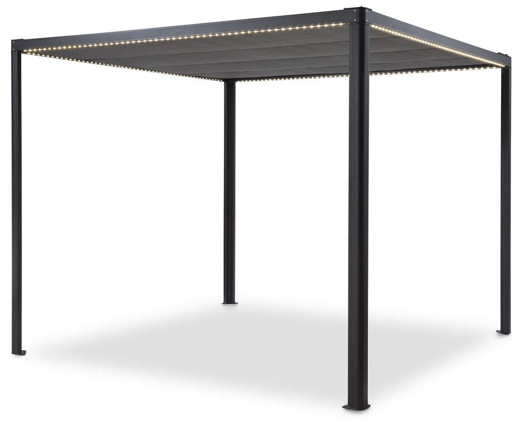 Blumfeldt Pantheon RemoteShade Ambient, pergola, motorizovaná strecha, LED svetlo