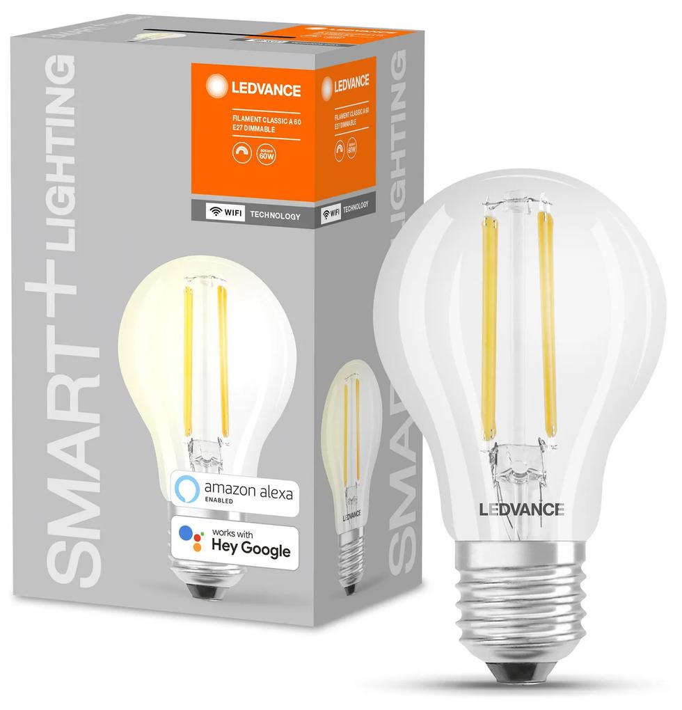 LEDVANCE Inteligentná LED žiarovka SMART+ WIFI, E27, A60, 5,5W, 806lm, 2700K, teplá biela