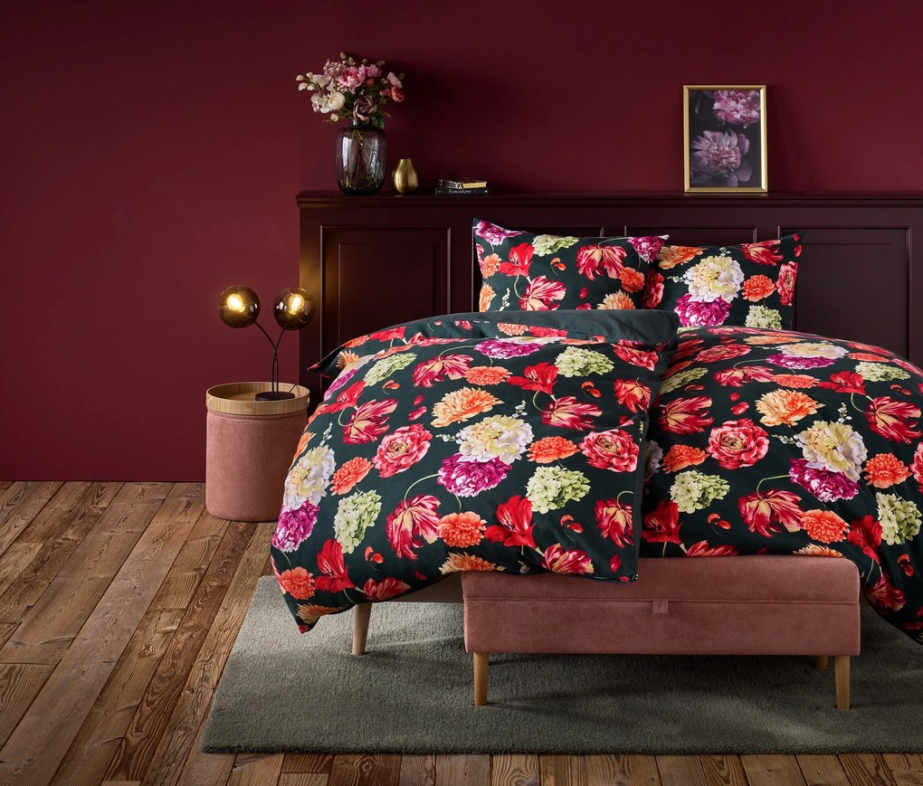 Flanelová posteľná bielizeň, štandardná veľkosť, zelená