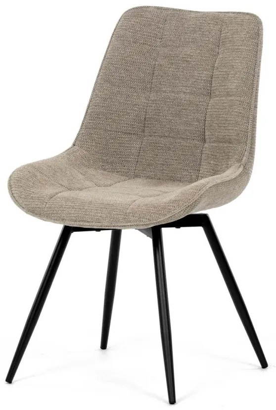 Jídelní židle, hnědá, hladká látka, HC-T1130 CAP2