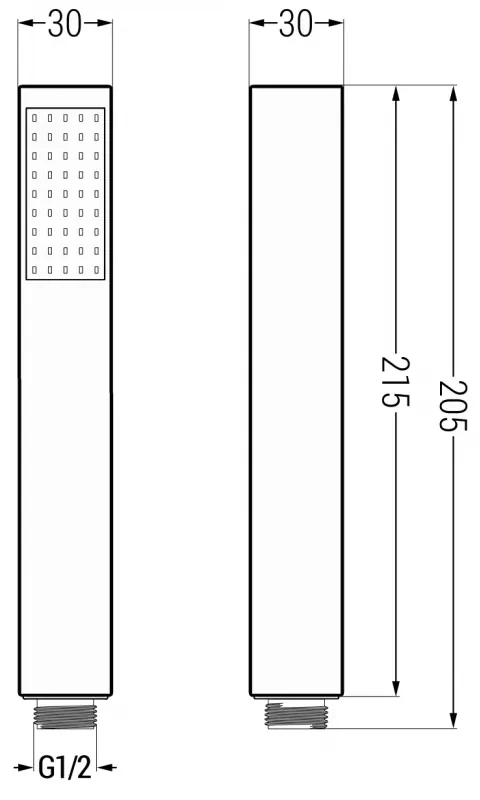 Mexen príslušenstvo - R-77 Ručná sprcha, 1-funkčná, čierna, 79577-70