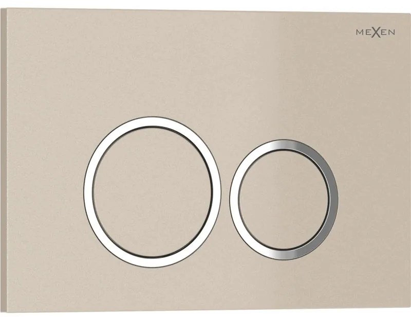 Mexen Tex 01, splachovacie tlačidlo, béžová, 6101-07