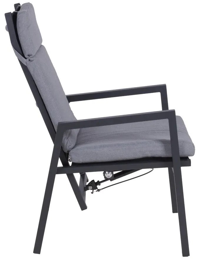 Sivá kovová záhradná stolička Sintra – Garden Pleasure