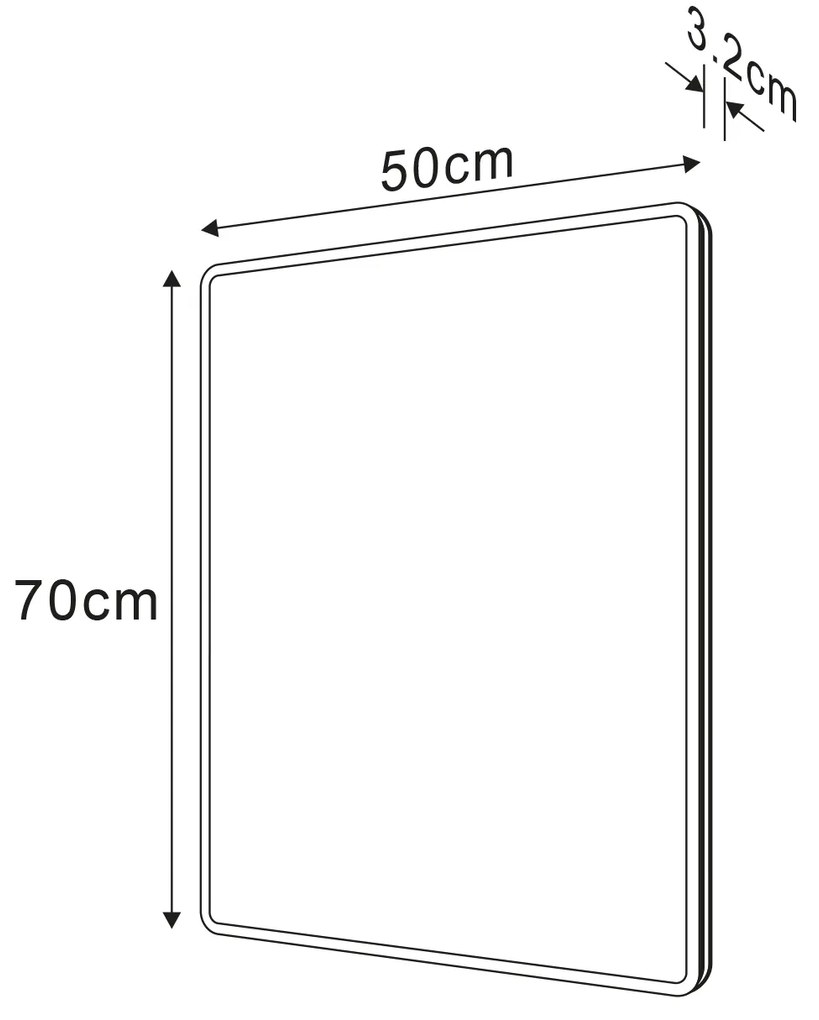 Sapho Sapho, PIRI zrkadlo s LED osvetlením 50x70cm, PR500