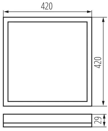 Kanlux 31535 - LED stropné svietidlo AZPO LED/22W/230V 42x42 cm IP54 čierne